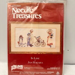 Vintage Needle Treasures Embroidery Kit "In Line" By Jan Hagar